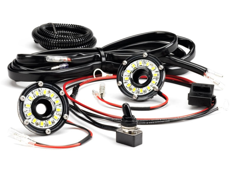 KC HiLiTES Cyclone 2in. LED Universal Under Hood Lighting Kit (Incl. 2 Cyclone Lights/Switch/Wiring)-thumbmail-4