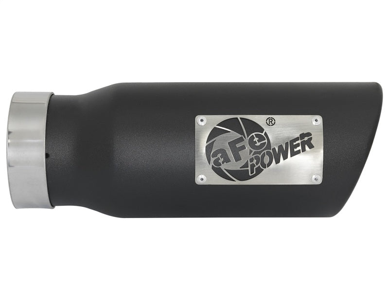 aFe MACH Force-Xp 409 Stainless Steel Exhaust Tip 3.5 In x 4.5in Out x 12in L Clamp-On-thumbmail-7
