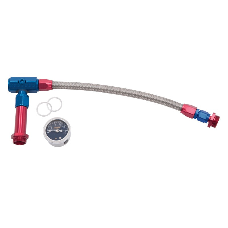 Russell Performance -6 AN to 3/8in Female NPT ProFlex Holley 4150 Dual Inlet Carb Kit (Red/Blue)-thumbmail-2