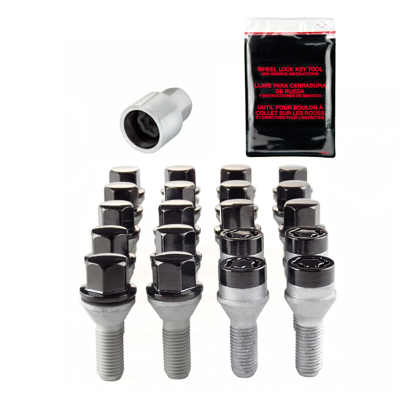 McGard 5 Lug Hex Install Kit w/Locks (Cone Seat Bolt) M12X1.5 / 17mm Hex / 25.5mm Shank L. - Black-thumbmail-8