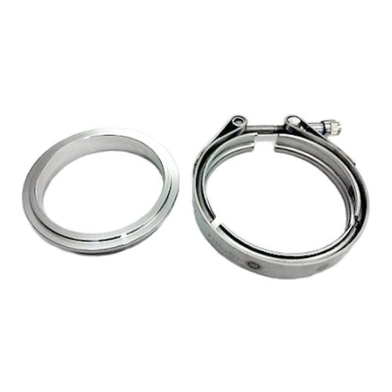 ATP SS Downpipe Flange & Clamp Set 3in GT V-Band (w/Protruded 78mm ID Lip) 90mm OD-thumbmail-1