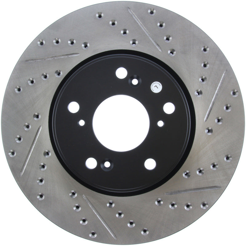 StopTech Slotted & Drilled Sport Brake Rotor Front Left 13 Honda Accord Sport-thumbmail-3