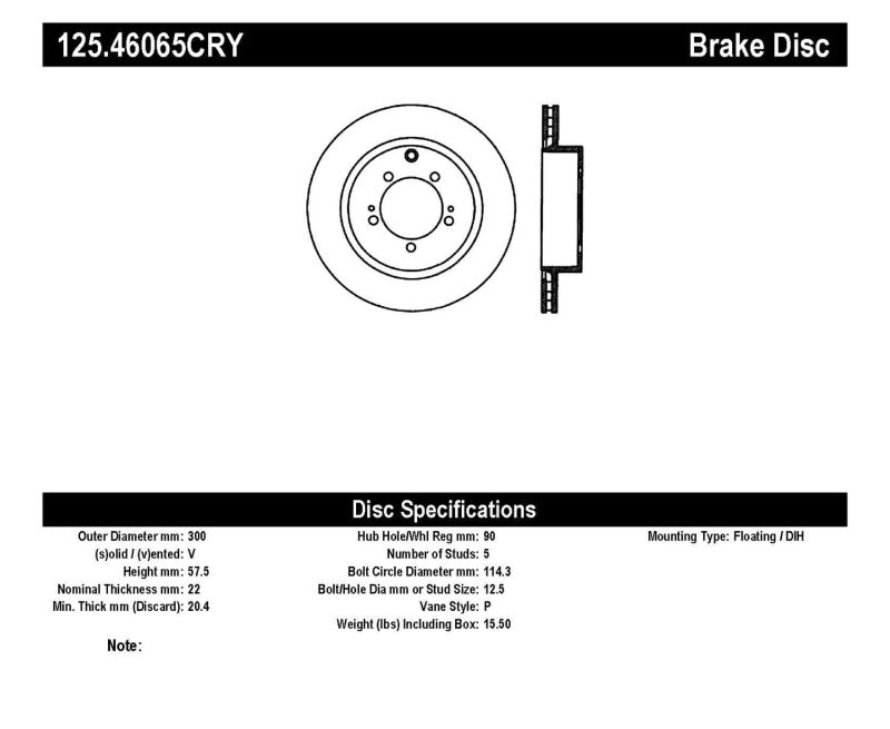 Stoptech 03-06 Evo 8 & 9 Rear Premium High Carbon CRYO-STOP Rotor-thumbmail-7