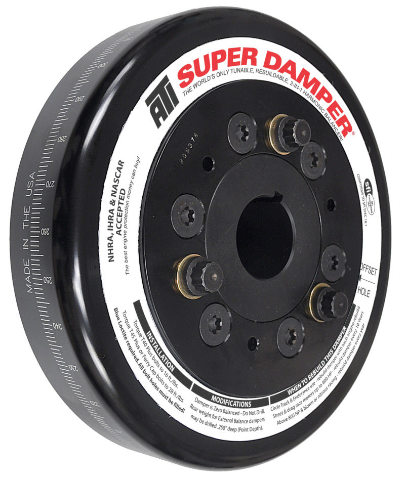 ATI Damper - 7.074in - Steel - Chevy SB / 90 Deg V6 - Pont 4 Cyl - 3 Ring - 1Pc-thumbmail-1