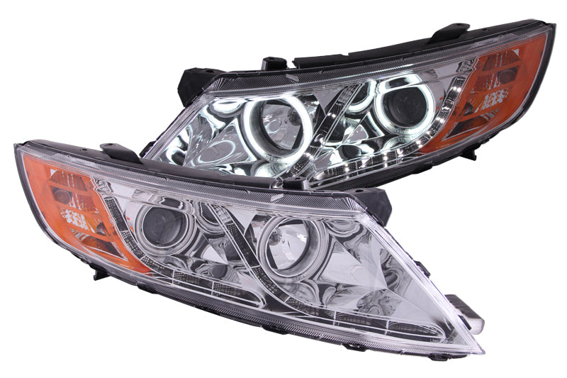 ANZO 2011-2013 Kia Optima Projector Headlights w/ Halo Chrome (CCFL)-thumbmail-4