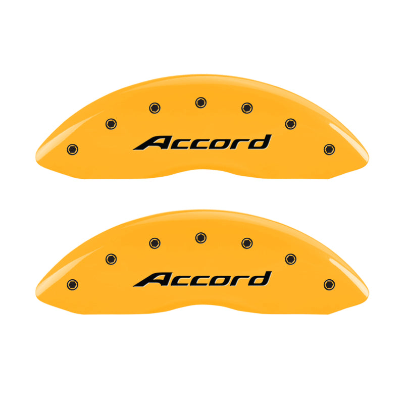 MGP 4 Caliper Covers Engraved Front Accord Engraved Rear Accord Yellow finish black ch-thumbmail-3