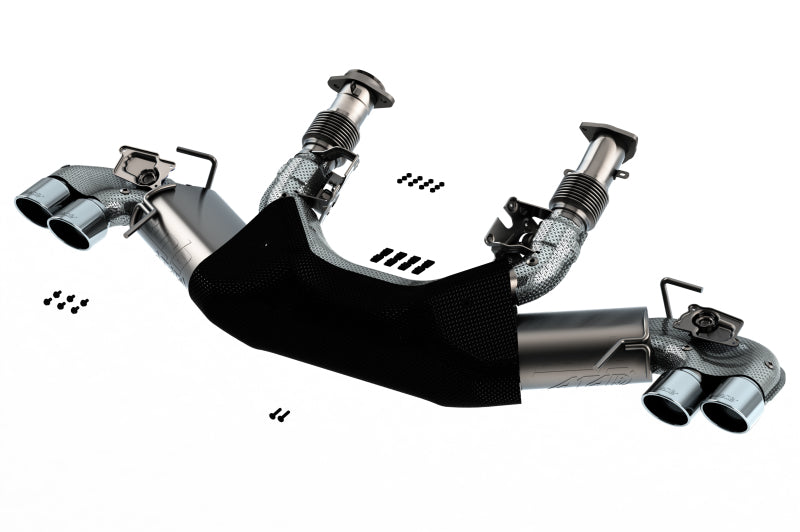 Borla 2020 Chevrolet Corvette C8 6.2L ATAK 3in Exhaust System Dual Round A/C Tips 4inx 4.75in-thumbmail-1