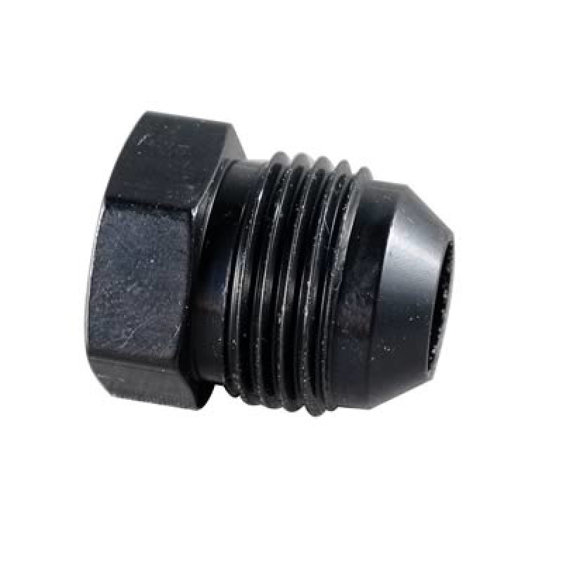 Fragola -6AN Aluminum Flare Plug - Black-thumbmail-1