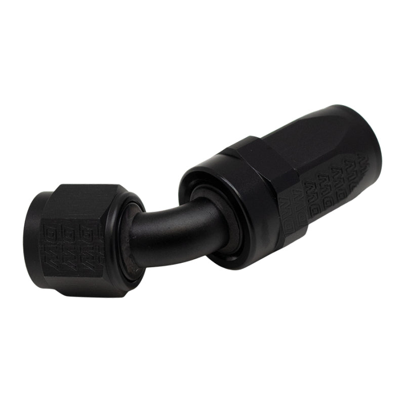DeatschWerks 8 AN Female Flare Swivel 60-Degree Hose End CPE - Anodized Matte Black-thumbmail-2