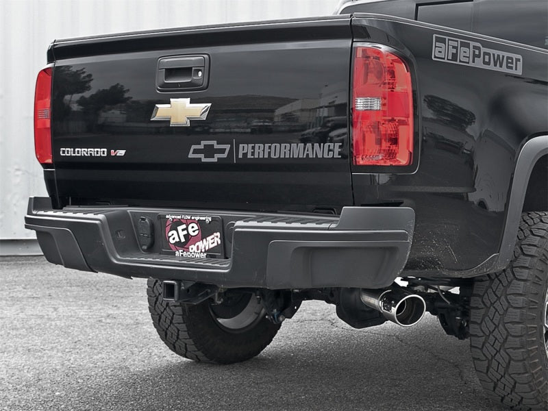 aFe Mach Force-XP Exhaust 3in CB SS 15-17 GM Colorado/Canyon 2.5L/3.6L Side Exit w/ Polished Tip-thumbmail-4