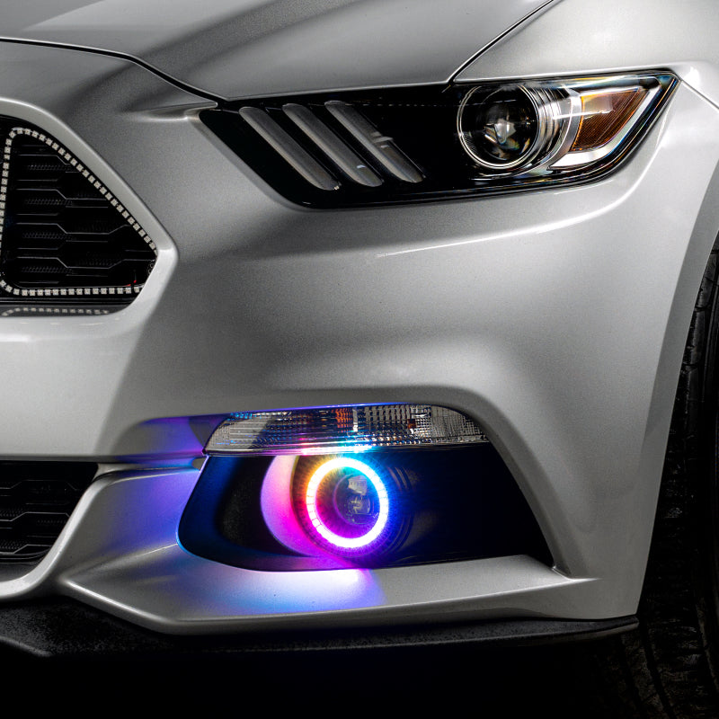 Oracle 15-17 Ford Mustang Dynamic RGB+A Projector Surface Mount Fog Light Halo Kit - ColorSHIFT-thumbmail-16