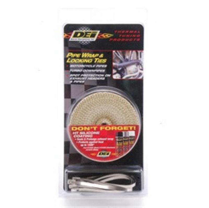 DEI Exhaust Wrap Kit - Pipe Wrap and Locking Tie - Tan-thumbmail-4