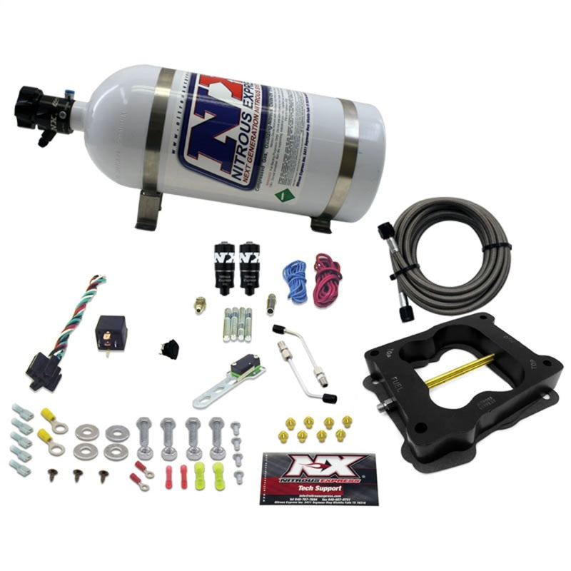 Nitrous Express Q-Jet/Holley Spread Bore Hitman Plus Nitrous Kit (50-200HP) w/10lb Bottle-thumbmail-2