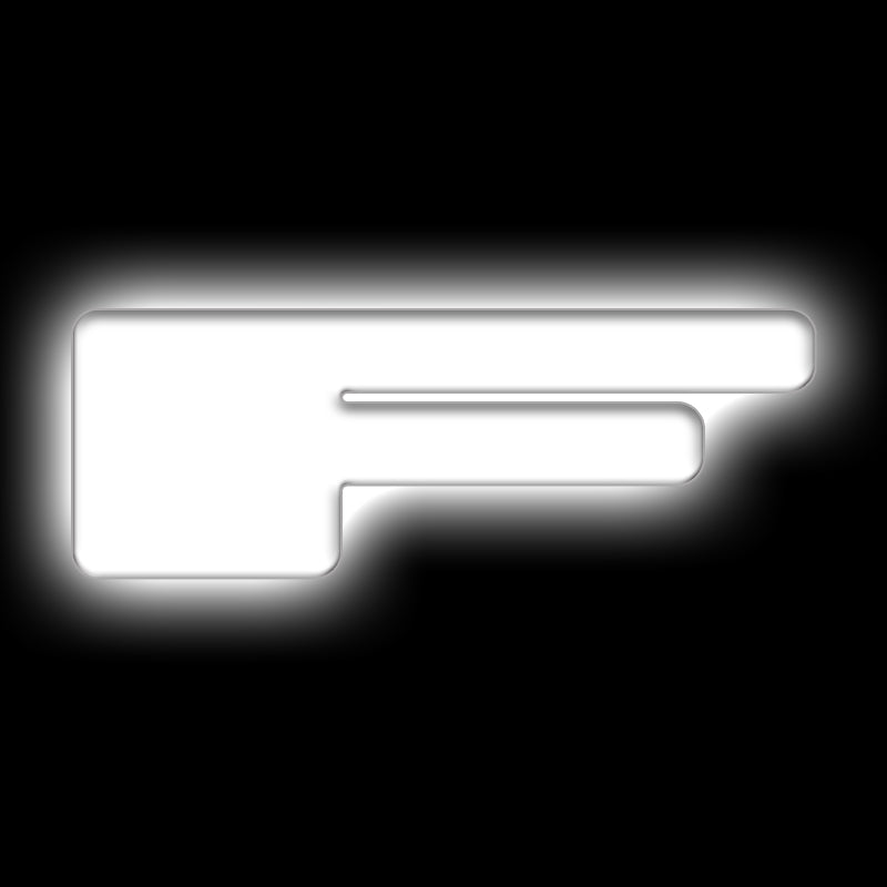 ORACLE Lighting Universal Illuminated LED Letter Badges - Matte White Surface Finish - F-thumbmail-1