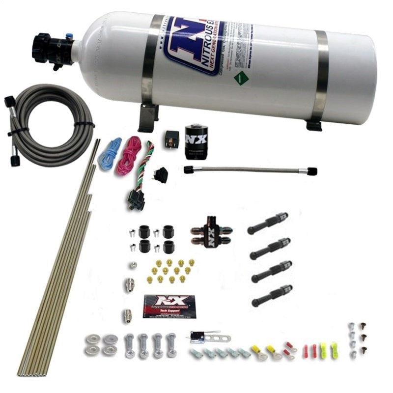 Nitrous Express Dry Direct Port Nitrous Kit 4 Cyl w/15lb Bottle-thumbmail-2
