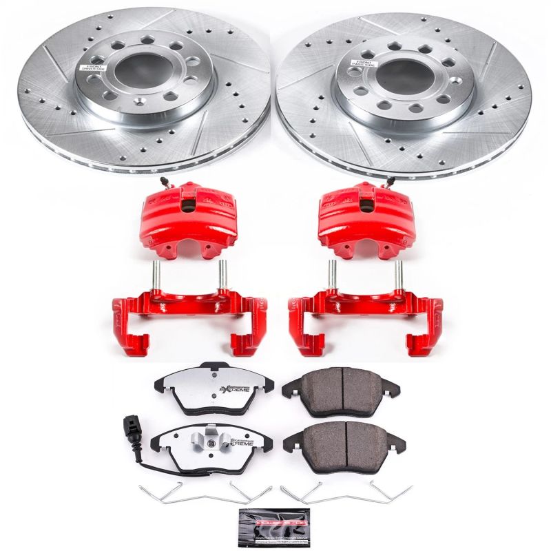 Power Stop 10-12 Audi A3 Front Z26 Street Warrior Brake Kit w/Calipers-thumbmail-1