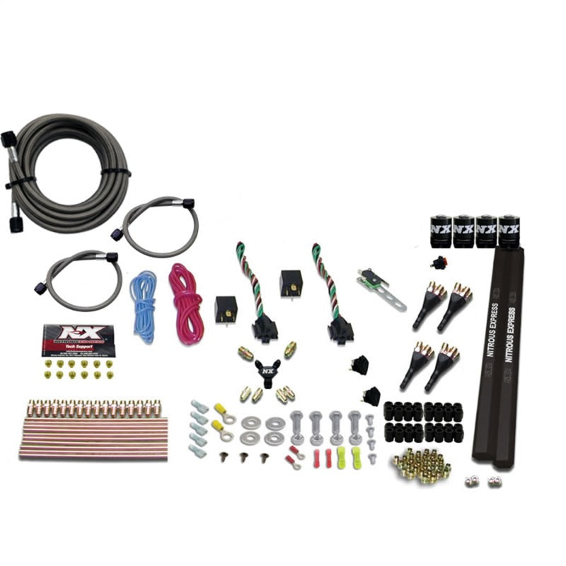 Nitrous Express 4 Cyl SX2 Nozzle Nitrous Kit (100-300HP x 2) w/o Bottle-thumbmail-2