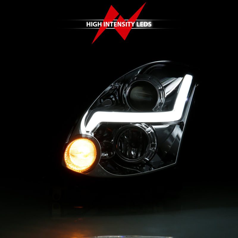 ANZO 2003-2007 Infiniti G35 Projector Headlight Plank Style Black (HID Compatible, No HID Kit )-thumbmail-12