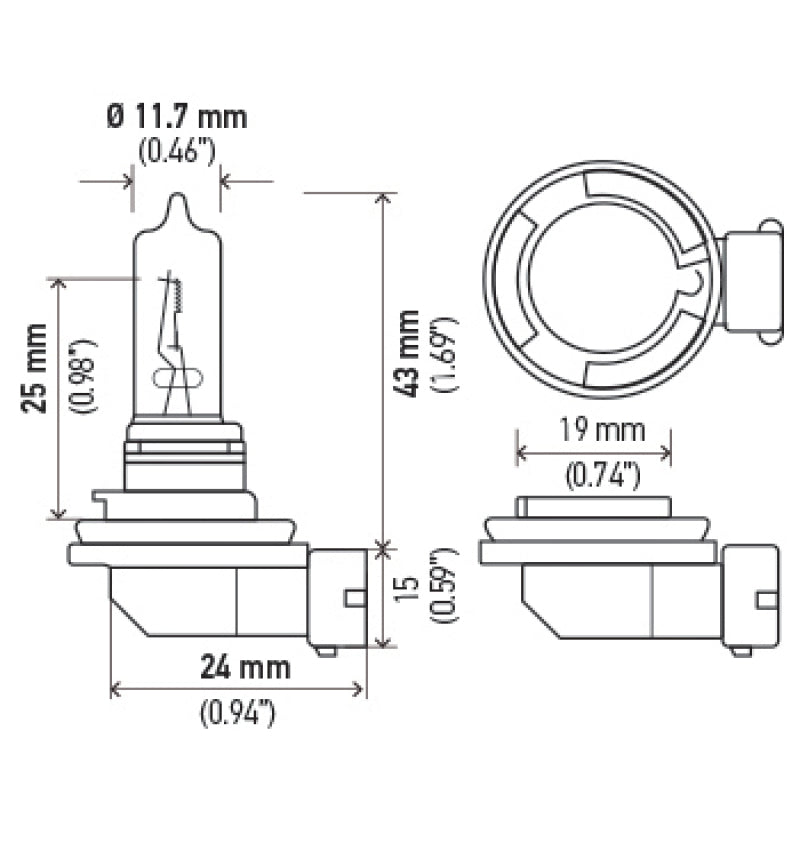 Hella Optilux H9 12V/100W XB Xenon White Bulb (pair)-thumbmail-24