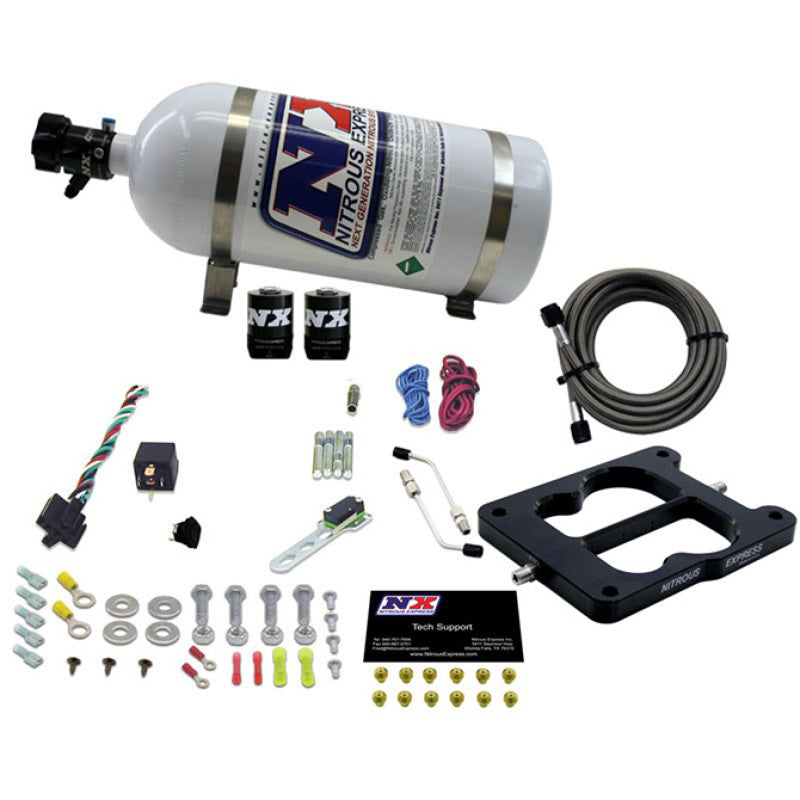 Nitrous Express Q-Jet/Holley Spread Bore Nitrous Kit (50-300HP) w/10lb Bottle-thumbmail-2