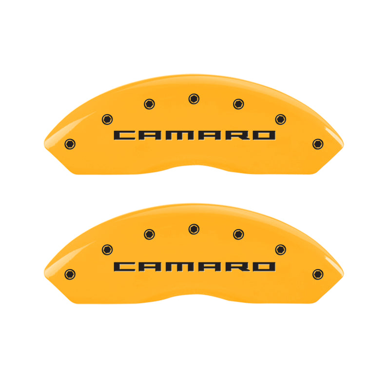 MGP 4 Caliper Covers Engraved Front & Rear Gen 5/Camaro Yellow finish black ch-thumbmail-3