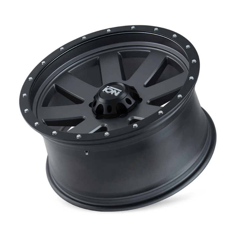 ION Type 134 18x10 / 5x139.7 BP / -19mm Offset / 108mm Hub Matte Gunmetal/Black Beadlock Wheel-thumbmail-5