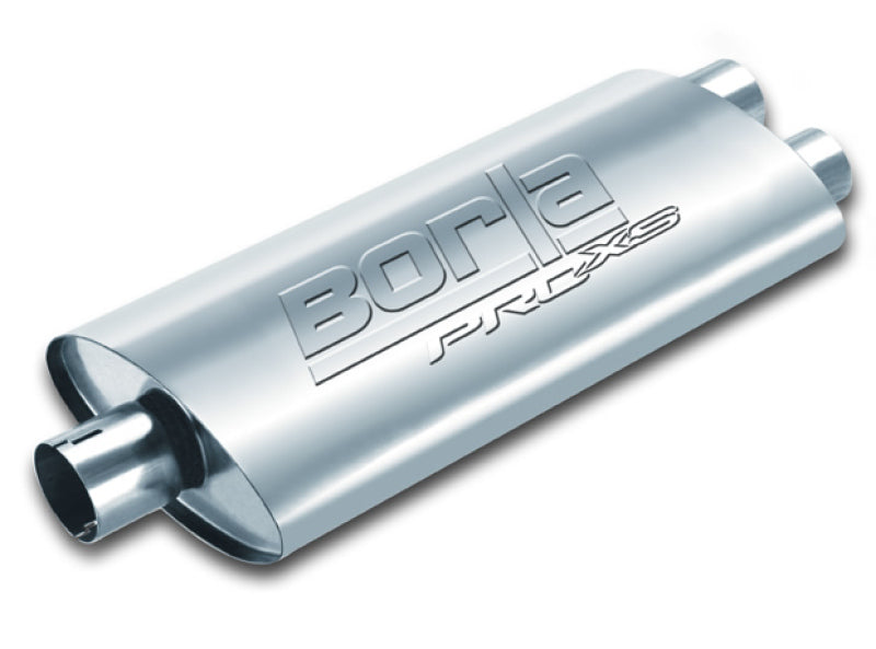 Borla Universal Center/Dual Oval 3in In / 2.5in Out 19in x 4in x 9.5in Notched PRO-XS Muffler-thumbmail-2