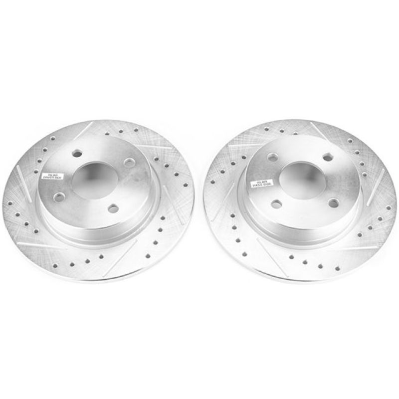 Power Stop 2018 Ford EcoSport Rear Evolution Drilled & Slotted Rotors - Pair-thumbmail-2