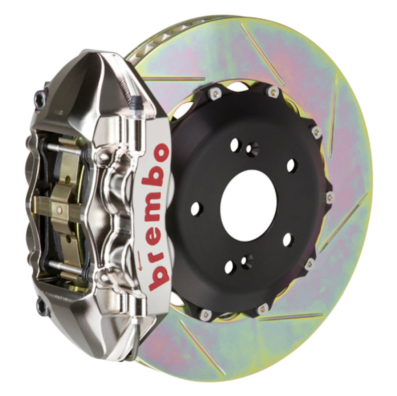 Brembo 06-09 S2000 Rear GTR BBK 4 Piston Billet328x28 2pc Rotor Slotted Type-1- Nickel Plated-thumbmail-1