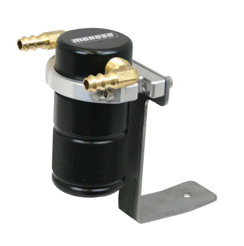 Moroso 92-96 Chevrolet Corvette LT1/LT4 Air/Oil Separator Catch Can - Billet Aluminum - Black-thumbmail-1