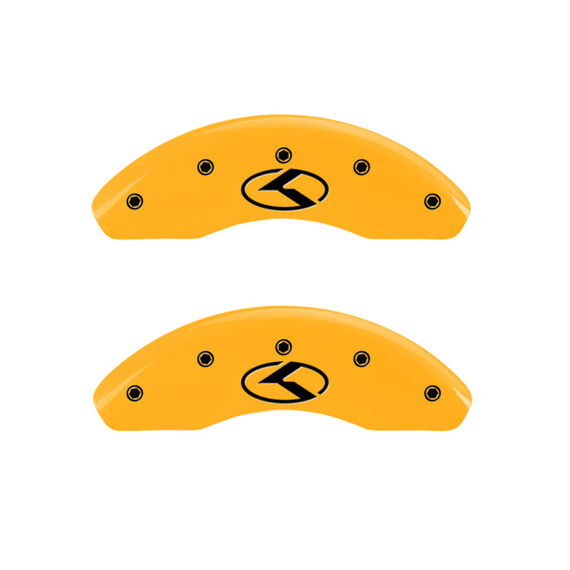 MGP 4 Caliper Covers Engraved Front & Rear MGP Yellow Finish Black Characters 2018 Tesla S-thumbmail-2