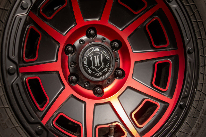 ICON Victory 17x8.5 6x120 0mm Offset 4.75in BS Satin Black w/Red Tint Wheel-thumbmail-7