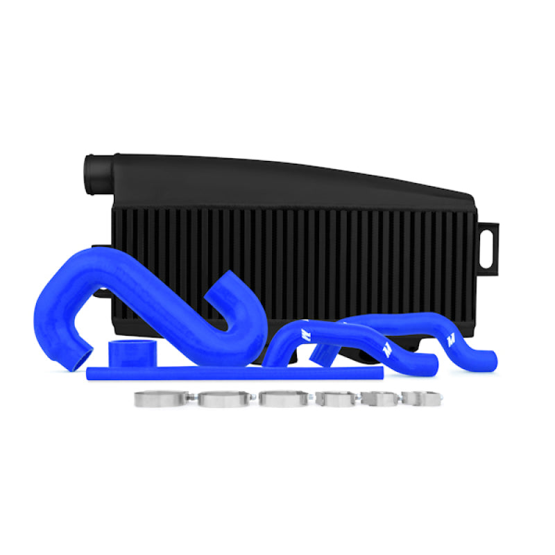 Mishimoto Subaru 02-07 WRX/04-07 STi Top-Mount Intercooler Kit - Powder Coated Black & Blue Hoses-thumbmail-2