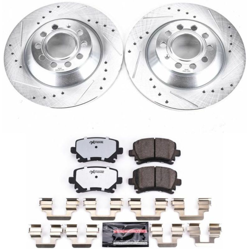 Power Stop 05-11 Audi A6 Rear Z26 Street Warrior Brake Kit-thumbmail-1
