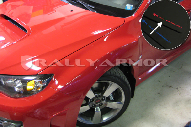 Rally Armor 08-11 Subaru STI (Hatch Only) / 11-14 WRX (Hatch Only) Black UR Mud Flap w/ Red Logo-thumbmail-5