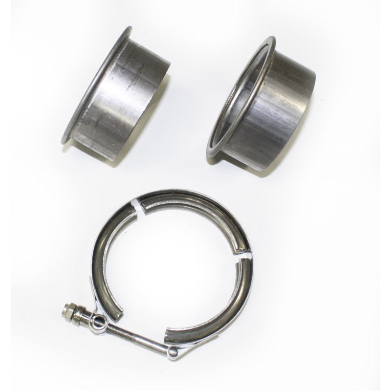 JBA 3in Stainless Steel V-Band Clamp & Flanges-thumbmail-2