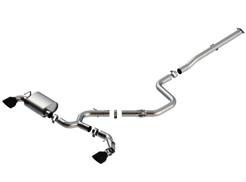Borla 19-20 Hyundai Veloster N 2.0L I4 MT FWD 2DR 3in ATAK CatBack Exhaust w/ Black Chrome Tips-thumbmail-1