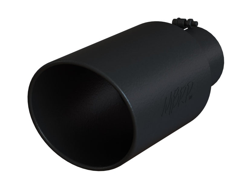 MBRP Universal Tip 8in OD Rolled End 5in Inlet 18in Length T304 - Black-thumbmail-3