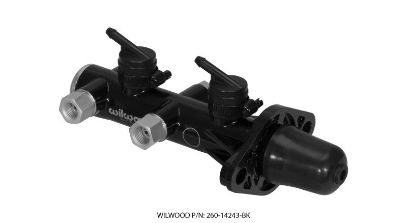 Wilwood Tandem Remote Master Cylinder - 1in Bore Black-thumbmail-3