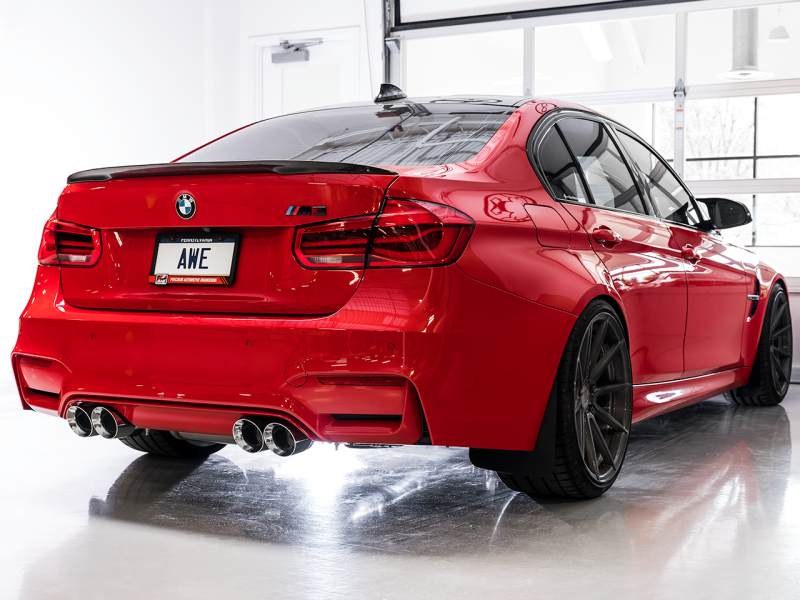 AWE Tuning BMW F8X M3/M4 Track Edition Catback Exhaust - Chrome Silver Tips-thumbmail-16