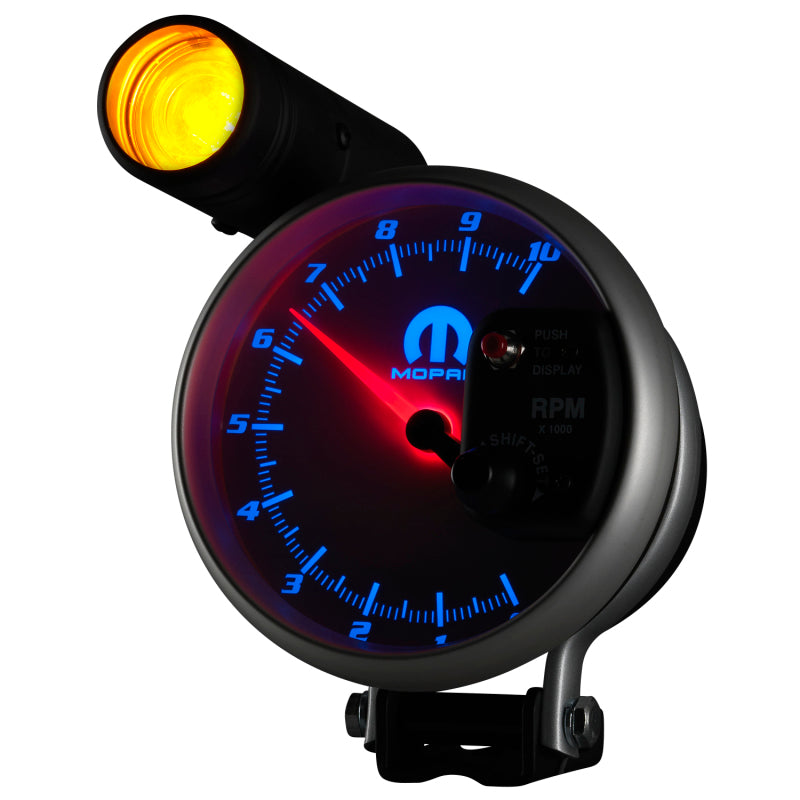 Autometer Mopar 5in / 10k RPM / Pedestal Mount White Tachometer w/ Shift Light-thumbmail-4
