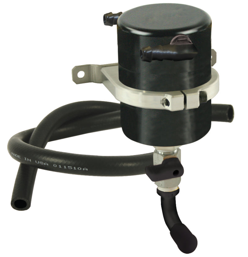 Moroso Universal Air/Oil Separator Catch Can - Large Body - Billet Aluminum - Black Anodized-thumbmail-1