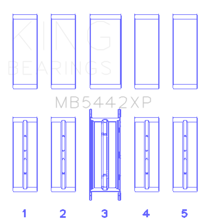 King 07-09 Mazdaspeed 3 L3-VDT MZR DISI (t) Duratec High Performance Main Bearing Set - Size (STD)-thumbmail-2
