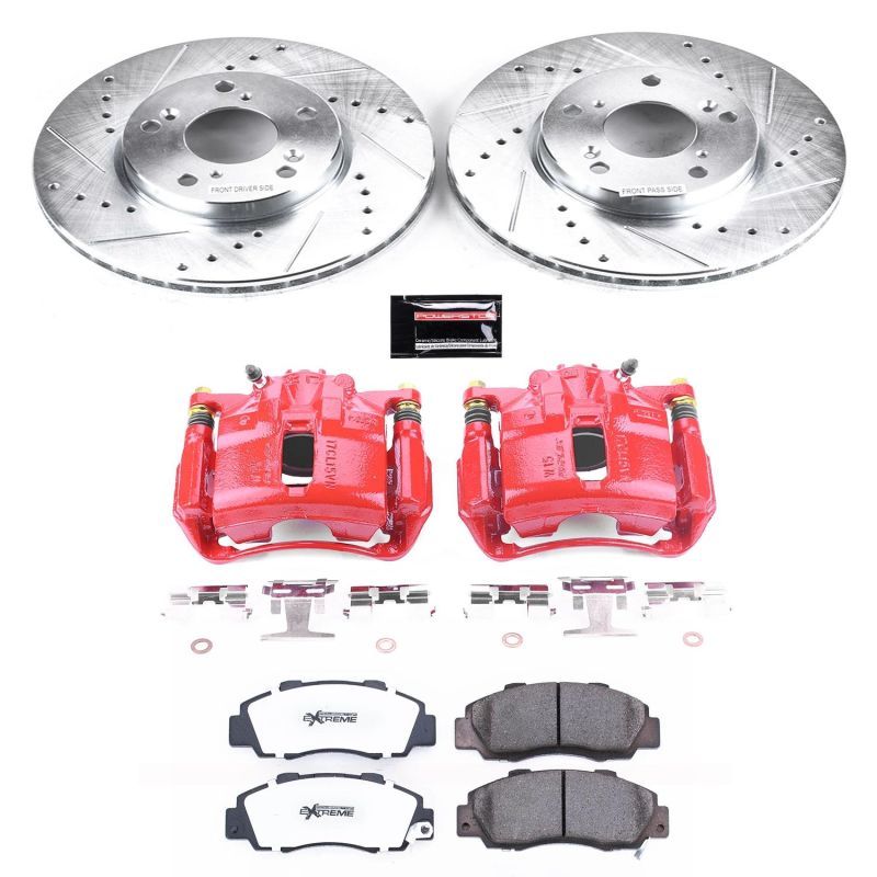 Power Stop 98-02 Honda Accord Front Z26 Street Warrior Brake Kit w/Calipers-thumbmail-1