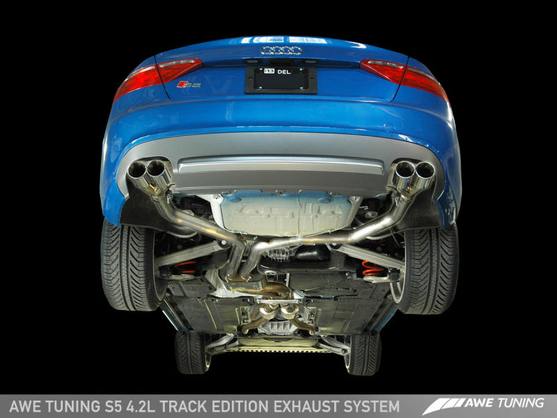 AWE Tuning Audi B8 S5 4.2L Track Edition Exhaust System - Polished Silver Tips-thumbmail-8