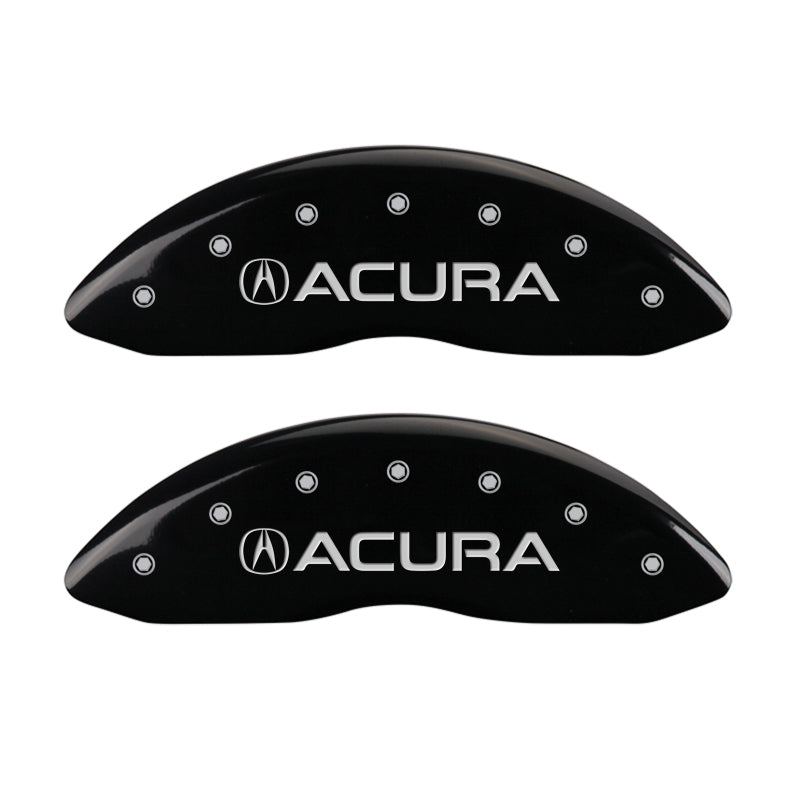 MGP 4 Caliper Covers Engraved Front & Rear Acura Black Finish Silver Char 2017 Acura ILX-thumbmail-3