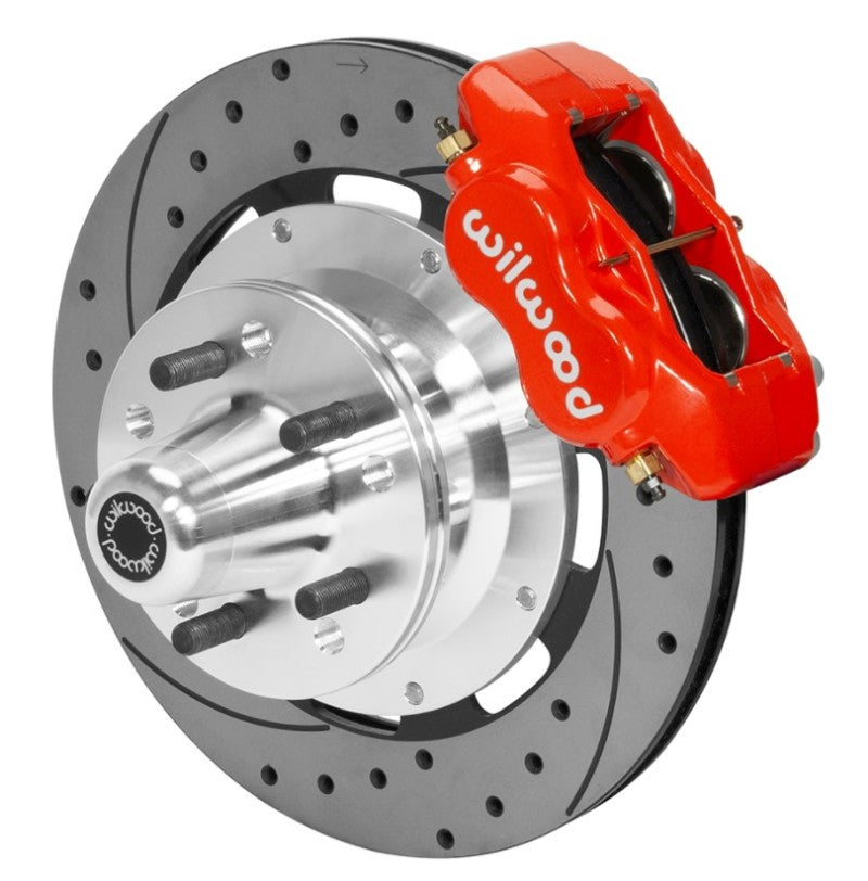 Wilwood Forged Dynalite Front Brake Kit 12.19in SRP Drilled/Slotted Rotor - Red-thumbmail-1