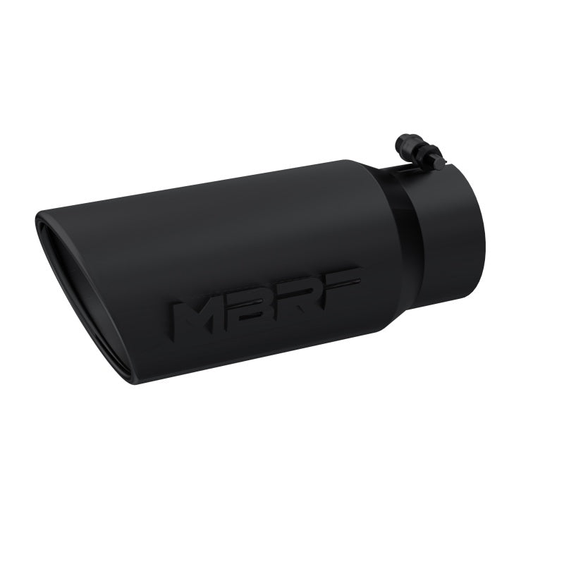 MBRP Universal Tip 5 O.D. Angled Rolled End 4 inlet 12 length - Black Finish-thumbmail-3