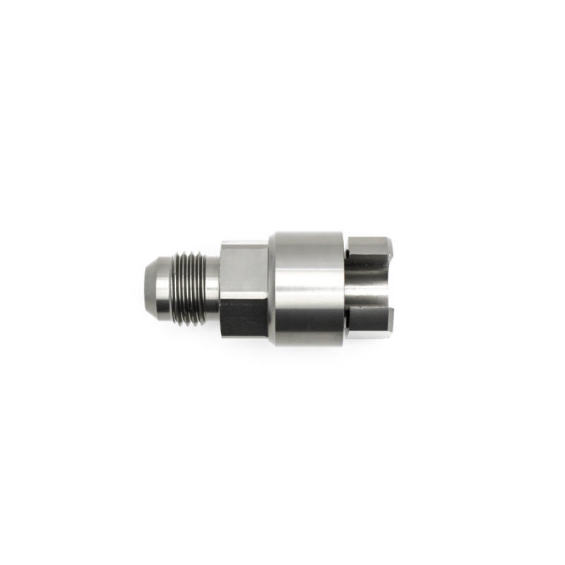 DeatschWerks 6AN Male Flare to 3/8in Female EFI Quick Connect Adapter - Anodized Matte Black-thumbmail-2