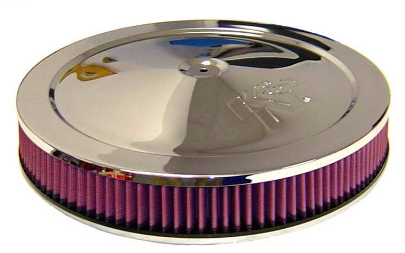 K&N 14in Red Custom Air Cleaner Assembly - 5.125in ID x 14in OD x 3.87in H-thumbmail-2